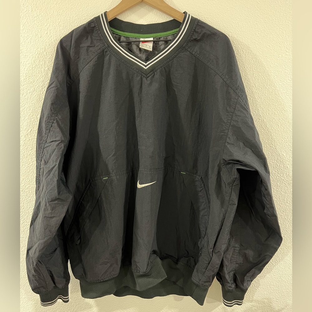 Vintage Men’s Nike Black Pullover Windbreaker Black Large